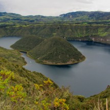 Laguna de Cuicocha is a crater lake